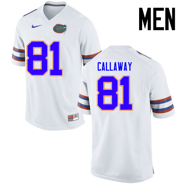 Men Florida Gators #81 Antonio Callaway College Football Jerseys Sale-White - Click Image to Close